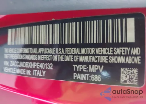 2017 Jeep Renegade Limited Fwd z USA, uszkodzony, nr VIN ZACCJADBXHPE40132